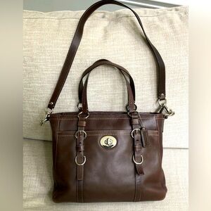 Coach Chelsea Vintage Dark Brown Soft Leather Crossbody Shoulder Bag